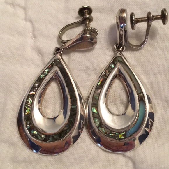 Vintage Jewelry - Vintage Taxco Mexican Sterling Silver Earrings